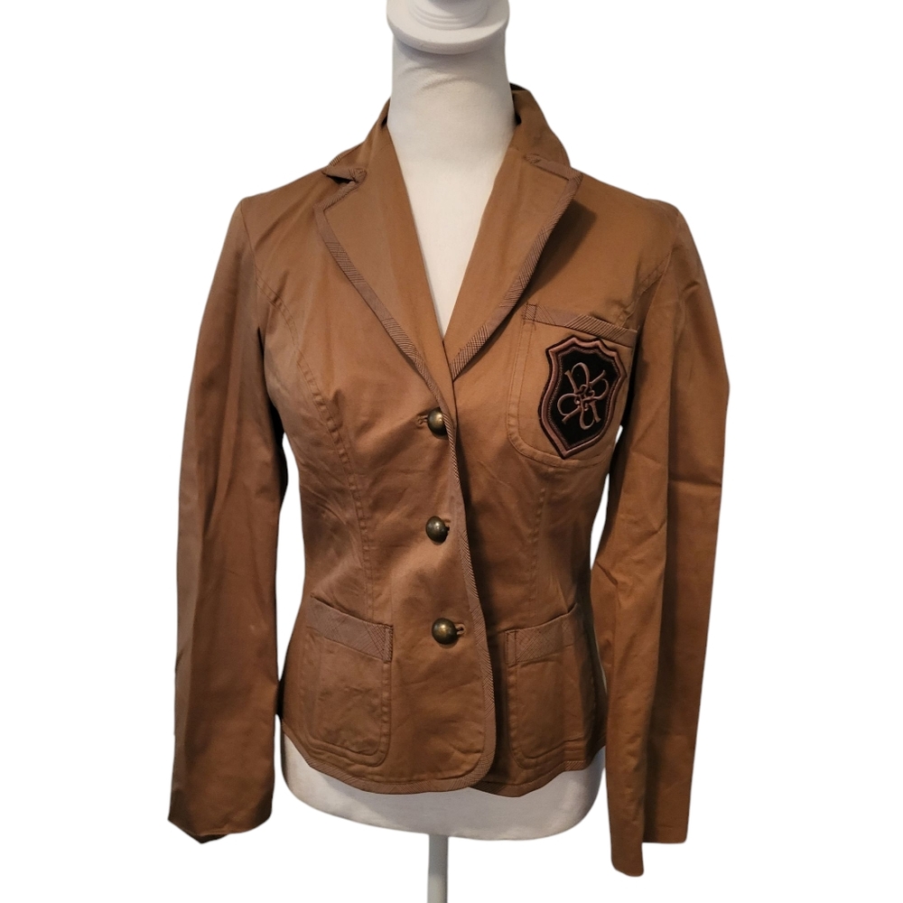 Nicole by Nicole Miller Equestrian Jacket Brown sz 4